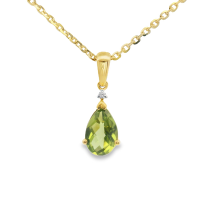Peridot & Diamond Pendant