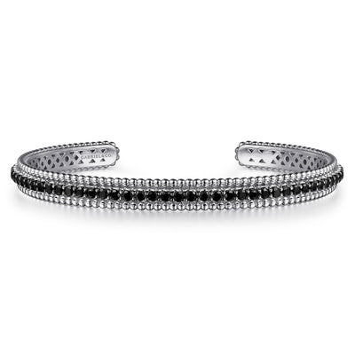 Bujukan Sterling Silver Black Spinel Bangle
