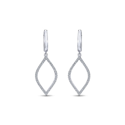 Diamond Open Marquise Earrings