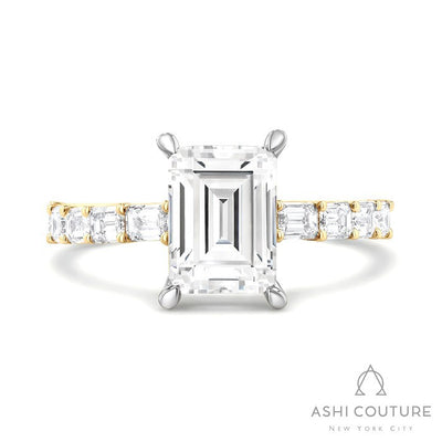 Couture Emerald Semi-Mount Engagement Ring
