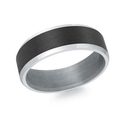Men's Tantalum & Carbon Fiber Wedding Ring
