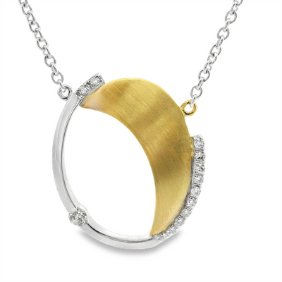 Two-Tone Freeform Diamond Necklace