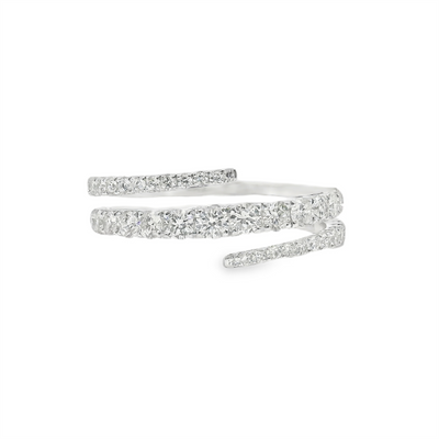 Diamond Bypass Fashion Ring