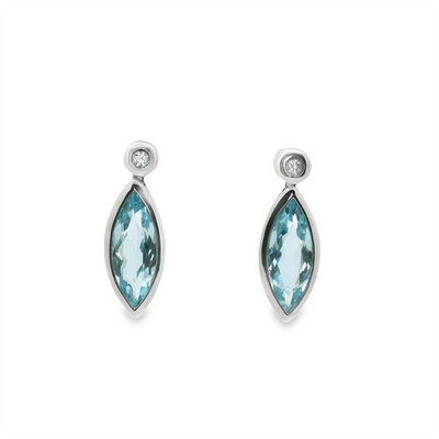 Sterling Silver Blue Topaz Earrings