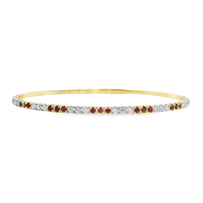 Ruby & Diamond Bangle Bracelet