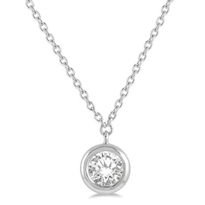 Diamond Bezel Solitaire Necklace