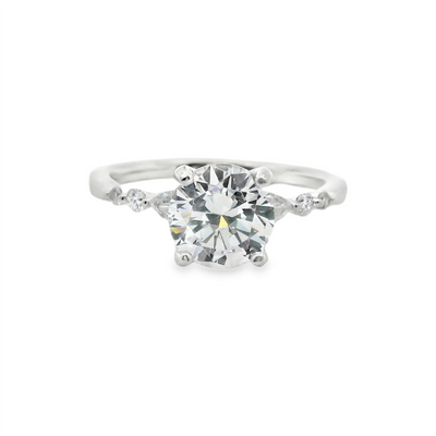 Round Center Engagement Ring