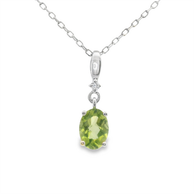 Peridot & Diamond Pendant