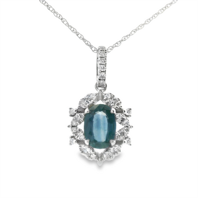 Sapphire & Diamond Pendant