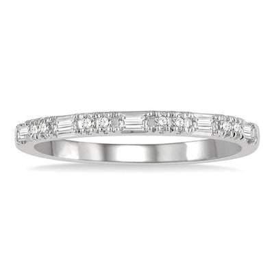 Alternating Diamond Wedding Ring