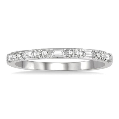 Alternating Diamond Wedding Ring