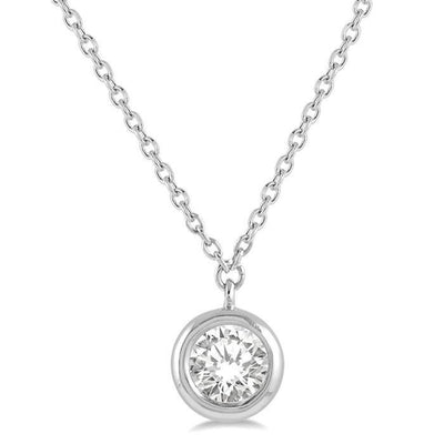 Diamond Bezel Solitaire Necklace