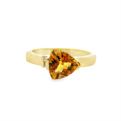 Citrine & Diamond Fashion Ring