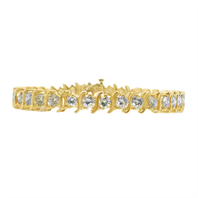 Diamond "S" Link Tennis Bracelet