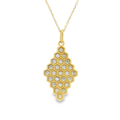 Honeycomb Diamond Pendant