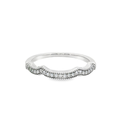 Diamond Contour Wedding Ring