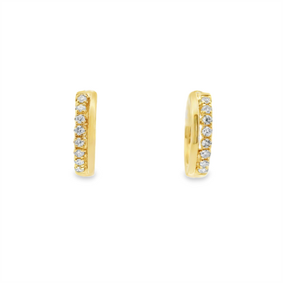 Diamond Huggie Hoop Earrings