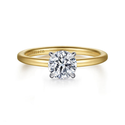 Round Diamond Hidden Halo Engagement Ring