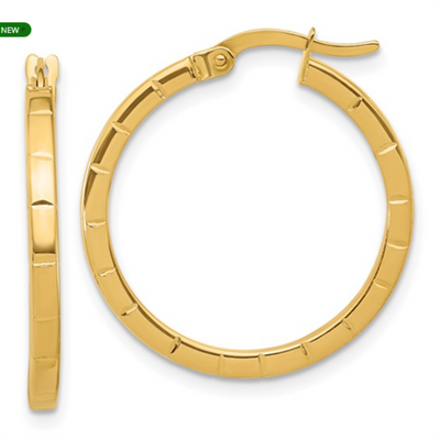 Grooved Hoop Earrings