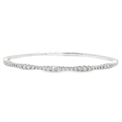 Graduated Diamond Bangle Bracelet
