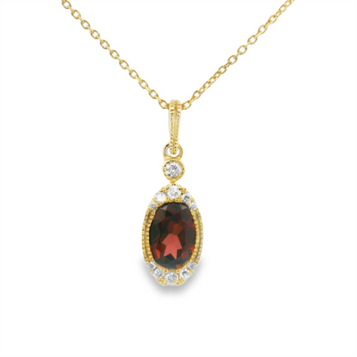 Garnet & Diamond Pendant