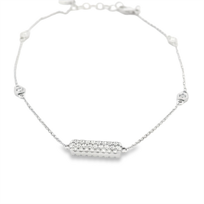 Honeycomb Diamond Station Bracelet