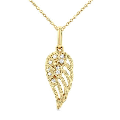 Petite Diamond Angel Wing Pendant