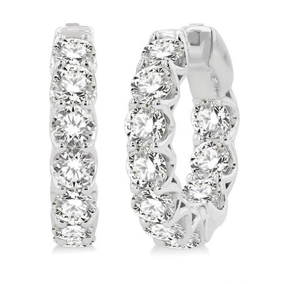 Inside-Out Diamond Hoop Earrings