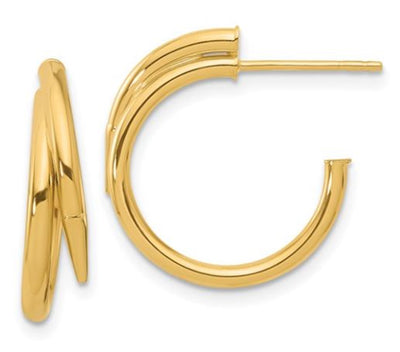 Twist J-Hoop Earrings