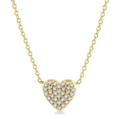 Petite Heart Shape Diamond Necklace