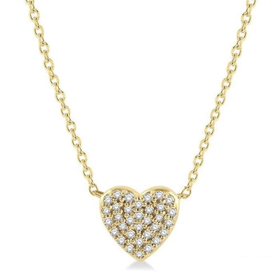 Petite Heart Shape Diamond Necklace