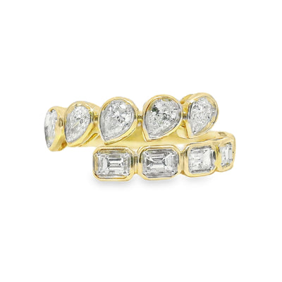 Diamond Bypass Fashion Ring
