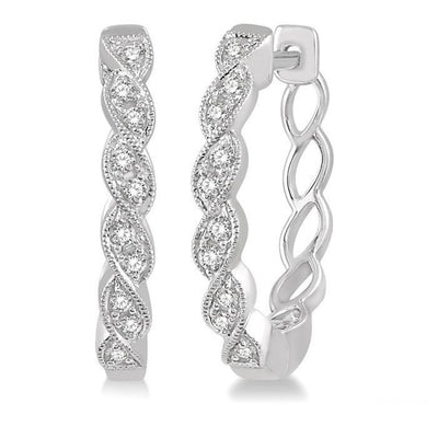 Diamond Hoop Earrings