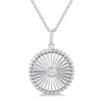 Diamond Round Medallion Pendant