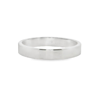 Flat Straight Band Wedding Ring