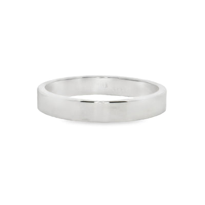 Flat Straight Band Wedding Ring