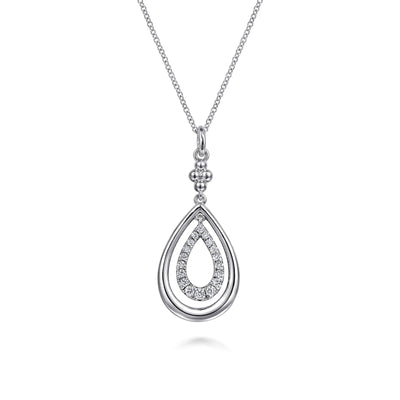 Bujukan Sterling Silver White Sapphire Pendant