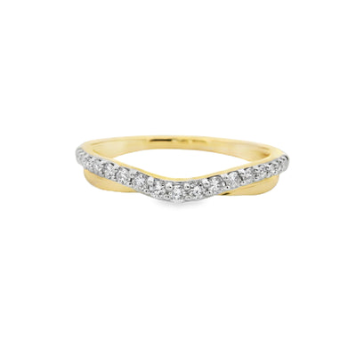 Diamond Contour Wedding Ring