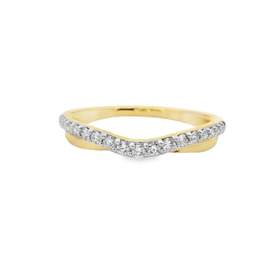 Diamond Contour Wedding Ring