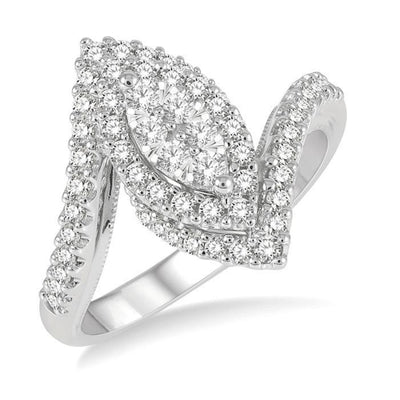 Marquise Shape Diamond Lovebright Engagement Ring