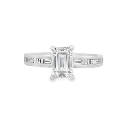 Miosogno Emerald-cut Diamond Engagement Ring