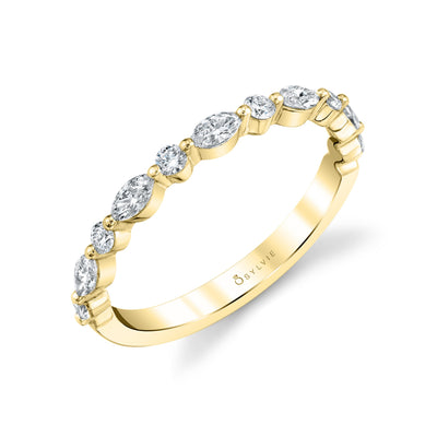 Shared Prong Diamond Wedding Ring