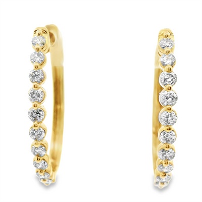 Diamond Hoop Earrings