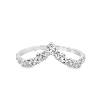 Diamond Chevron Wedding Ring