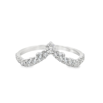 Diamond Chevron Wedding Ring