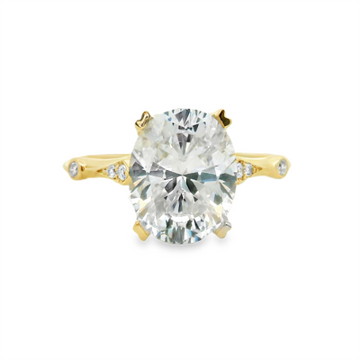 Oval Diamond Hidden Halo Engagement Ring