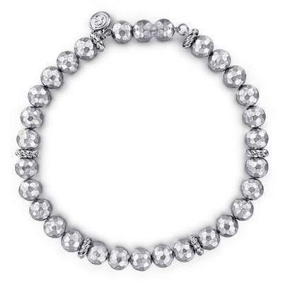 Sterling Silver Faceted Bead Bracelet