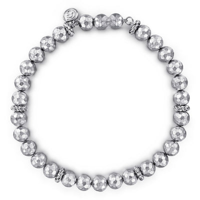 Sterling Silver Faceted Bead Bracelet