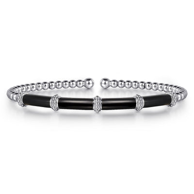 Bujukan Black Enamel Bangle Bracelet