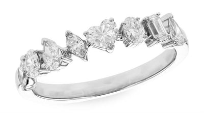 Mixed Shape Diamond Stackable Ring